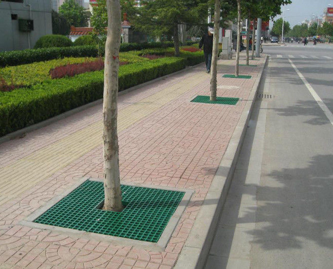Rejas de FRP verde para uso de plataforma o pasarela y tamaño y color personalizados